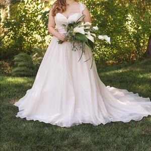 Mauve /Blush Pink Ballgown Wedding dress